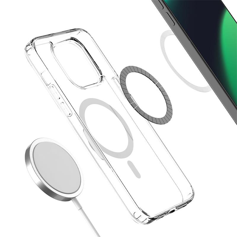 Devia kryt Pure Clear Magnetic Shockproof Case pre iPhone 14 - Clear 