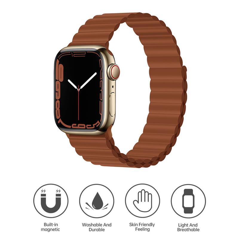 Devia remienok Deluxe Series Sport3 Silicone Magnet Band 44/45/46mm - Khaki 