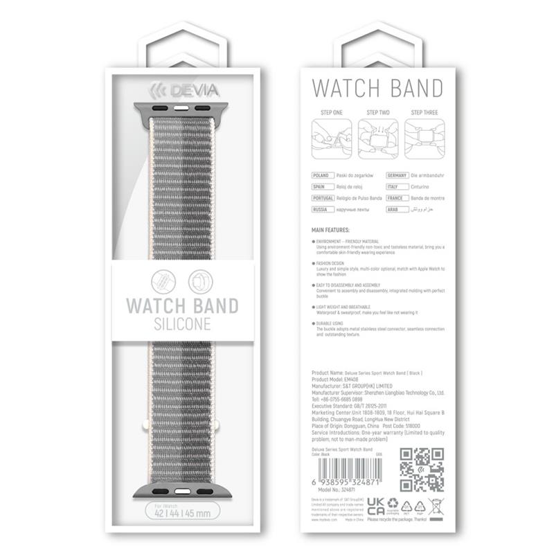 Devia remienok Nylon Braided Two-Tone Loop pre Apple Watch 40/41mm - Pinch Feather 