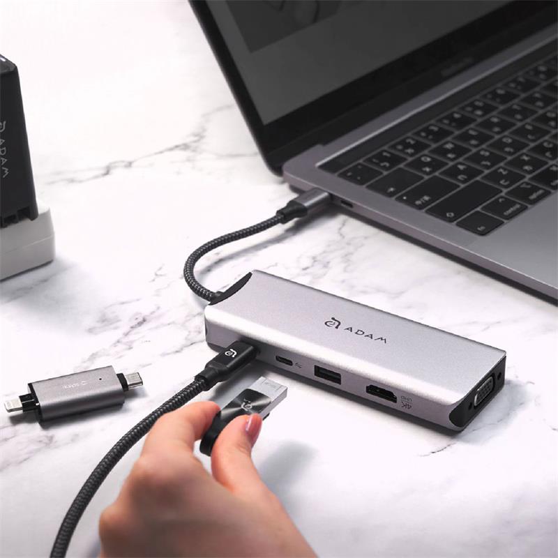 Adam Elements USB-C Casa Hub A09 9-in-1 Hub - Grey 