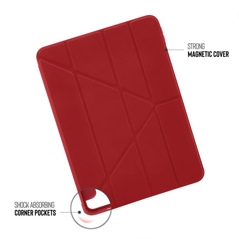 Pipetto puzdro Origami TPU Case pre iPad 10.9" 2022 10th Gen - Dark Red 