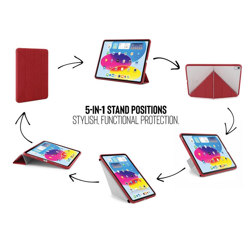 Pipetto puzdro Origami TPU Case pre iPad 10.9" 2022 10th Gen - Dark Red 