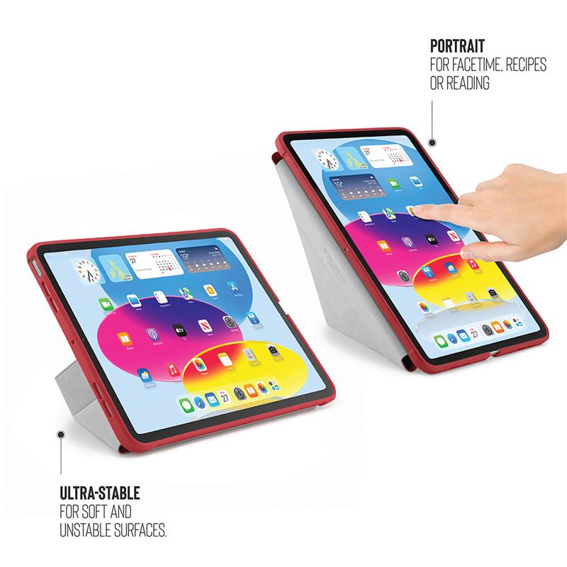 Pipetto puzdro Origami TPU Case pre iPad 10.9" 2022 10th Gen - Dark Red 