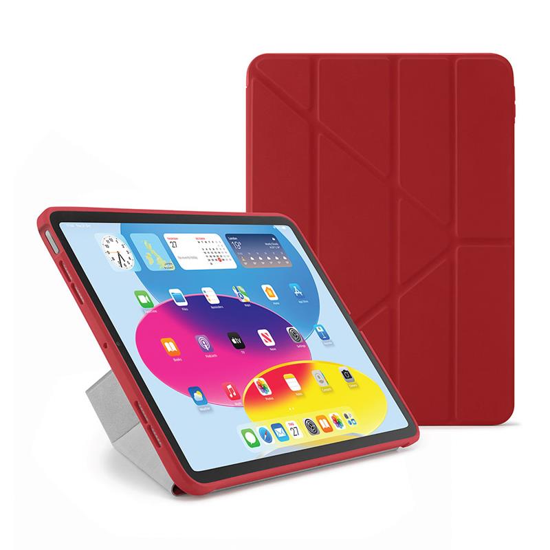 Pipetto puzdro Origami TPU Case pre iPad 10.9" 2022 10th Gen - Dark Red 