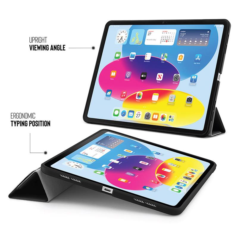 Pipetto puzdro Origami TPU Case pre iPad 10.9" 2022 10th Gen - Black 