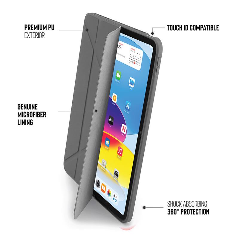 Pipetto puzdro Origami TPU Case pre iPad 10.9" 2022 10th Gen - Grey 