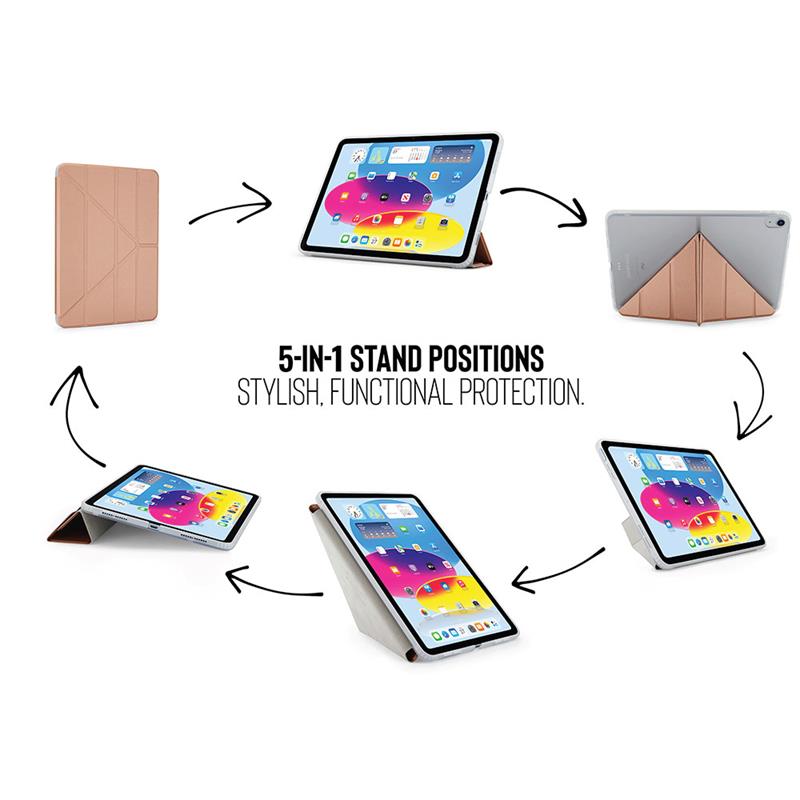 Pipetto puzdro Origami TPU Case pre iPad 10.9" 2022 10th Gen - Rose Gold 