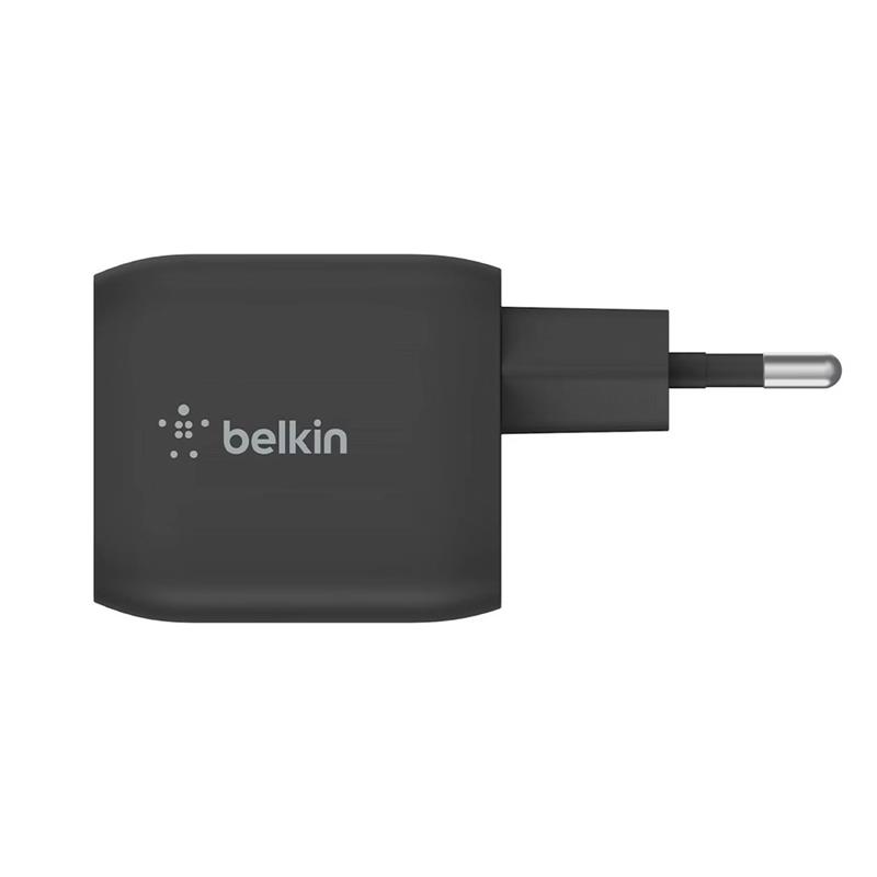 Belkin 45W Dual USB-C GaN PD Wall Charger with PPS - Black 