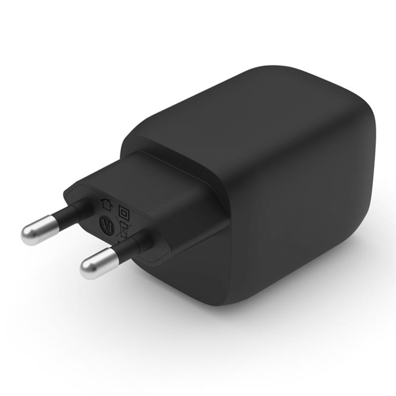 Belkin 65W Dual USB-C GaN PD Wall Charger with PPS - Black 