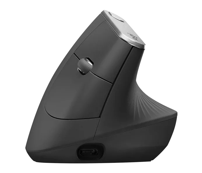 Logitech MX Vertical - pokročilá ergonomická myš - grafitová 