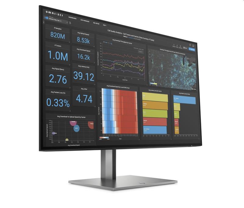 HP Z27q G3 QHD Display, 27.0/IPS, 2560X1440/60Hz, 1000:1, 5 ms, 350cd, HDMI/DP, 3-3-3, pivot 