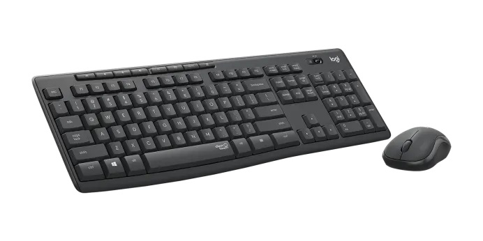 Logitech MK295 - tichá bezdrôtová klávesnica a myš, kombo, CZ/SK - grafitová 