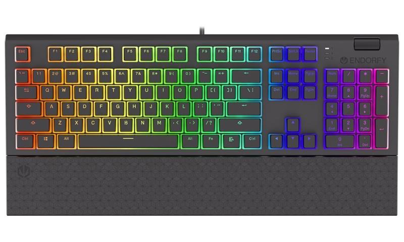 ENDORFY herná klávesnica Omnis Pudd.Kailh BL RGB /USB/ blue switch / drôtová / mechanická / US layout / čierna RGB  