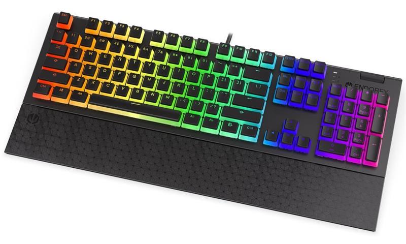 ENDORFY herná klávesnica Omnis Pudd.Kailh BL RGB /USB/ blue switch / drôtová / mechanická / US layout / čierna RGB  