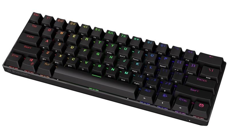 ENDORFY herná klávesnica Thock Compact BR RGB /USB/ brown sw. / bezdrôtová / mechanická / US layout / mini /čierna RGB  