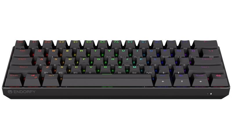 ENDORFY herná klávesnica Thock Compact BR RGB /USB/ brown sw. / bezdrôtová / mechanická / US layout / mini /čierna RGB  