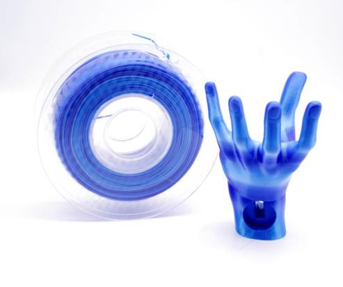 Tlačová struna (filament) GEMBIRD, PLA, 1,75mm, 1kg, silk ice, ladovo modrá/tmavo modrá 