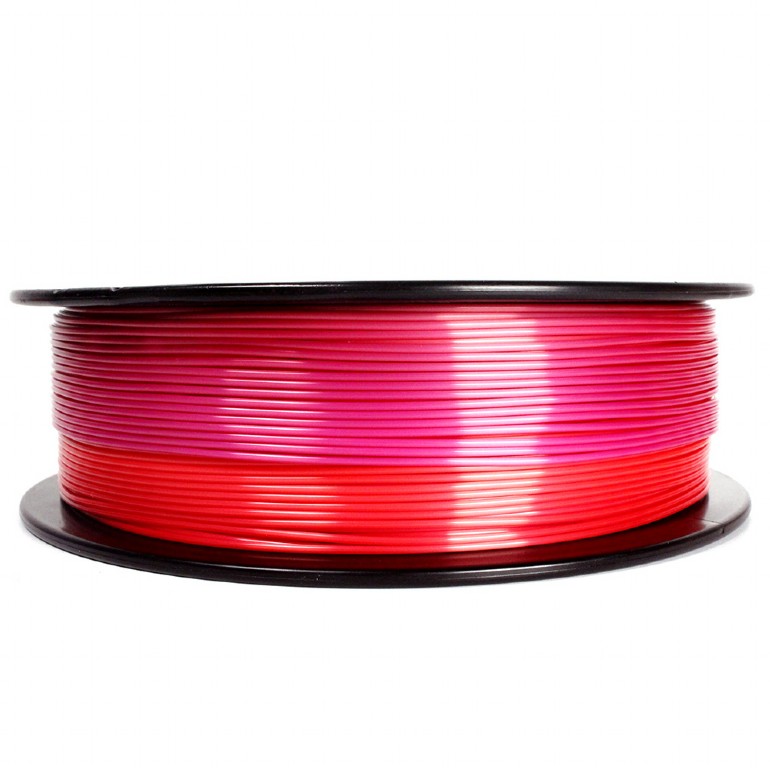 Tlačová struna (filament) GEMBIRD, PLA, 1,75mm, 1kg, silk rainbow, červená/fialová 