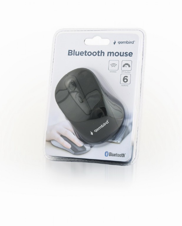 Myš GEMBIRD MUSWB2 Bluetooth, čierna 