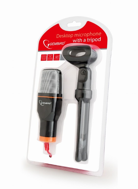 Mikrofon na stôl GEMBIRD MIC-D-03, HQ, čierny 