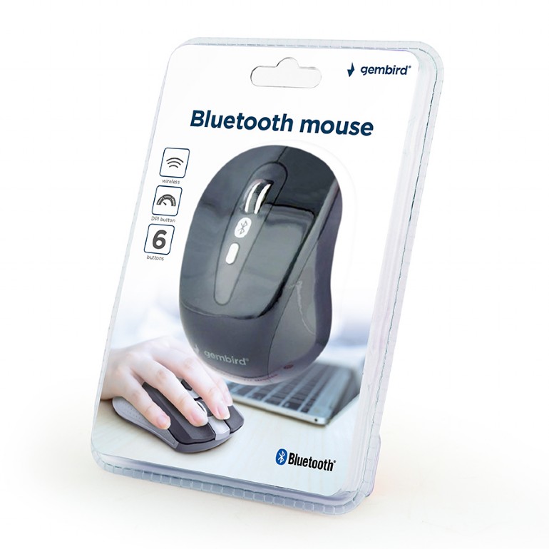 Myš GEMBIRD MUSWB-6B-01 Bluetooth, čierna 