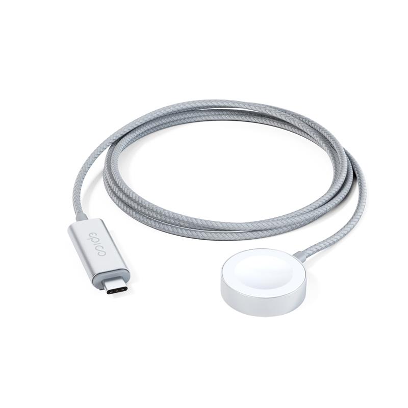 EPICO Apple Watch Fast Charging Cable USB-C 1.2m Silver 