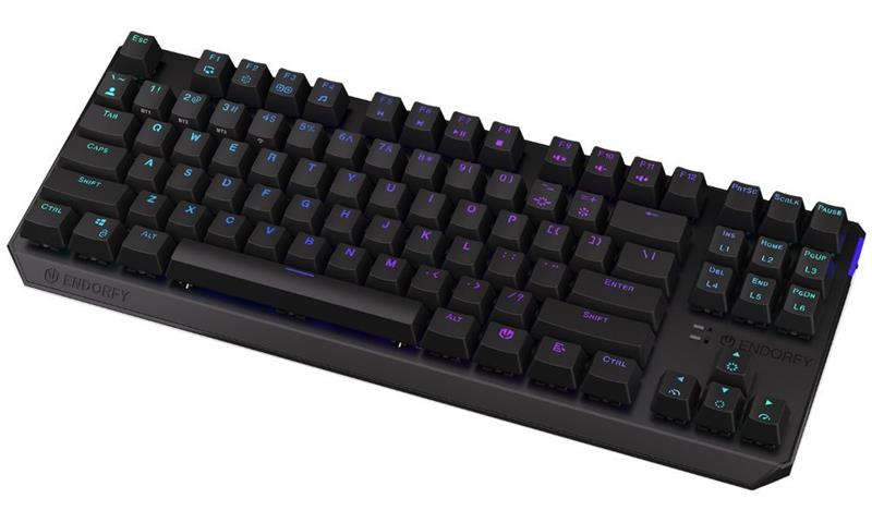 ENDORFY herná klávesnica Thock TKL Wireless / black sw. / bezdrôtová / mechanická / US layout / čierna aRGB  