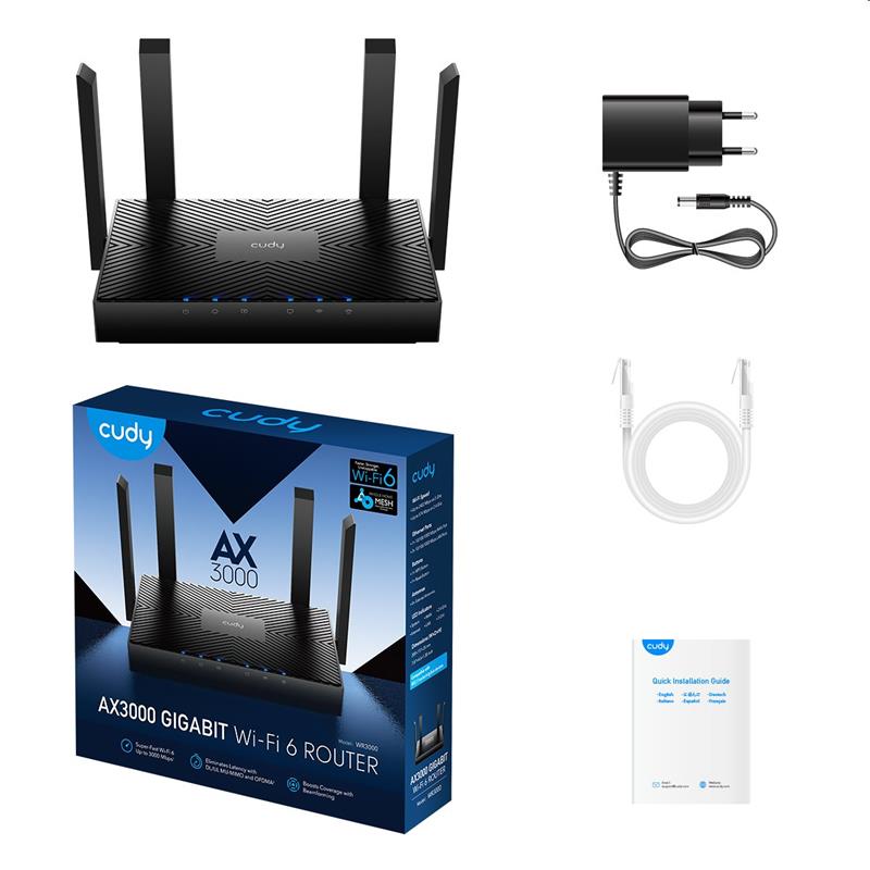 Cudy AX3000 Gigabit Dual Band Smart Wi-Fi 6 Route 