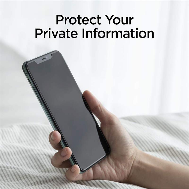 Spigen ochranné sklo Glas.tR AlignMaster Privacy pre iPhone 11/XR 