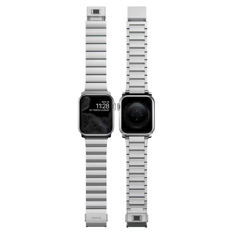 Nomad remienok pre Apple Watch 44/45/49 mm - Aluminium Band/Silver Hardware 