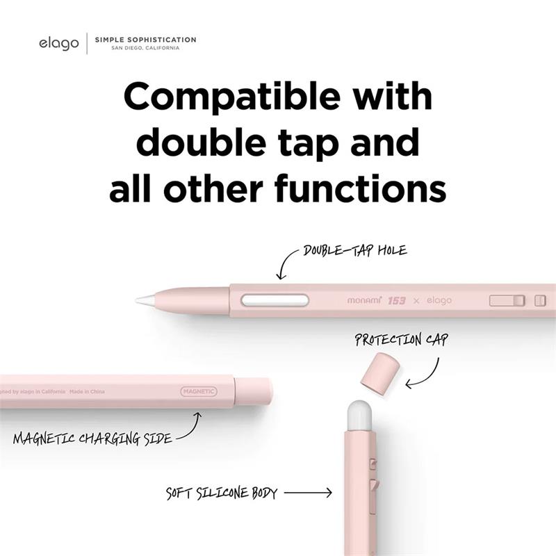 Elago kryt X Monami Case pre Apple Pencil 2nd Gen & Pro - Peony Pink 