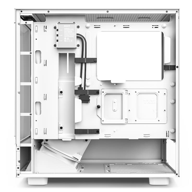 NZXT case H5 Elite / 3x120 mm (2xRGB) fan / glass / white 