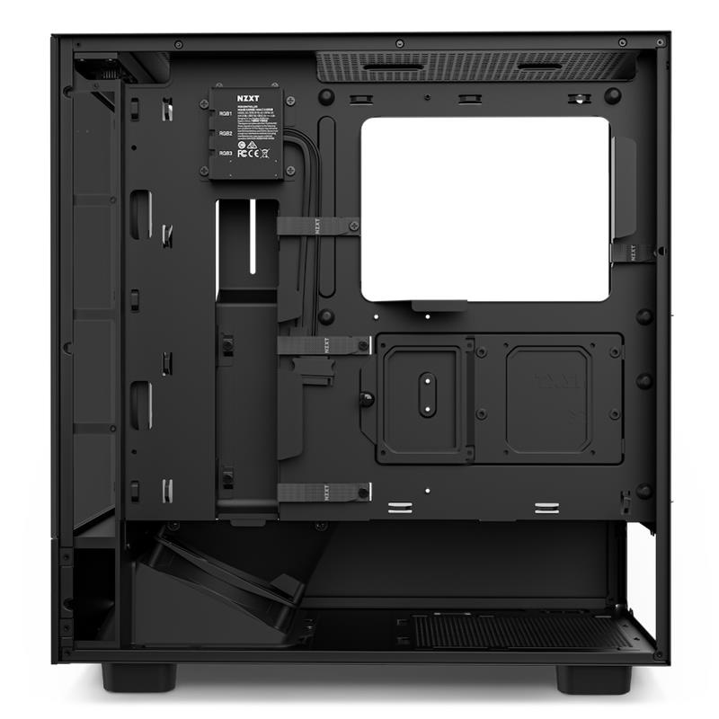 NZXT case H5 Elite / 3x120 mm (2xRGB) fan / tempered glass / black  