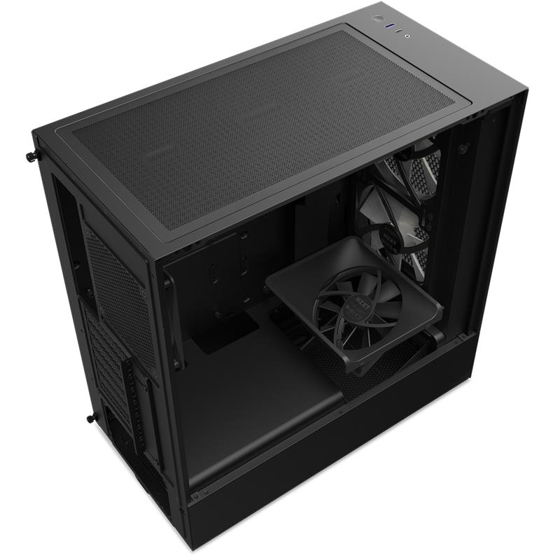 NZXT case H5 Flow RGB / 2x120 mm fan /  tempered glass / mesh panel / black  