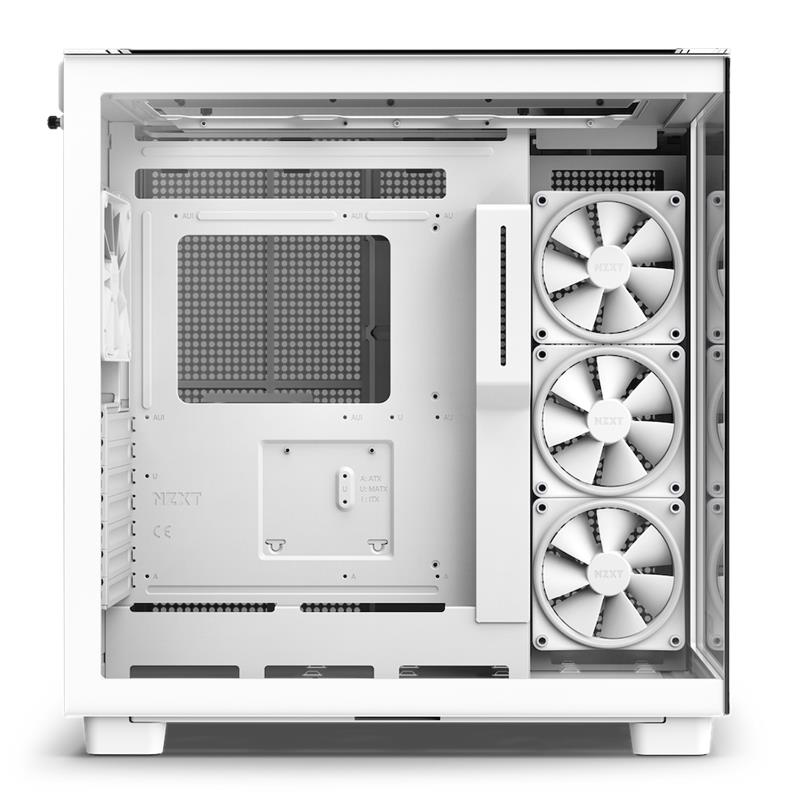 NZXT case H9 Elite / 3xRGB 120 mm / 1x 120mm fan / glass / RGB&fan controler / white 