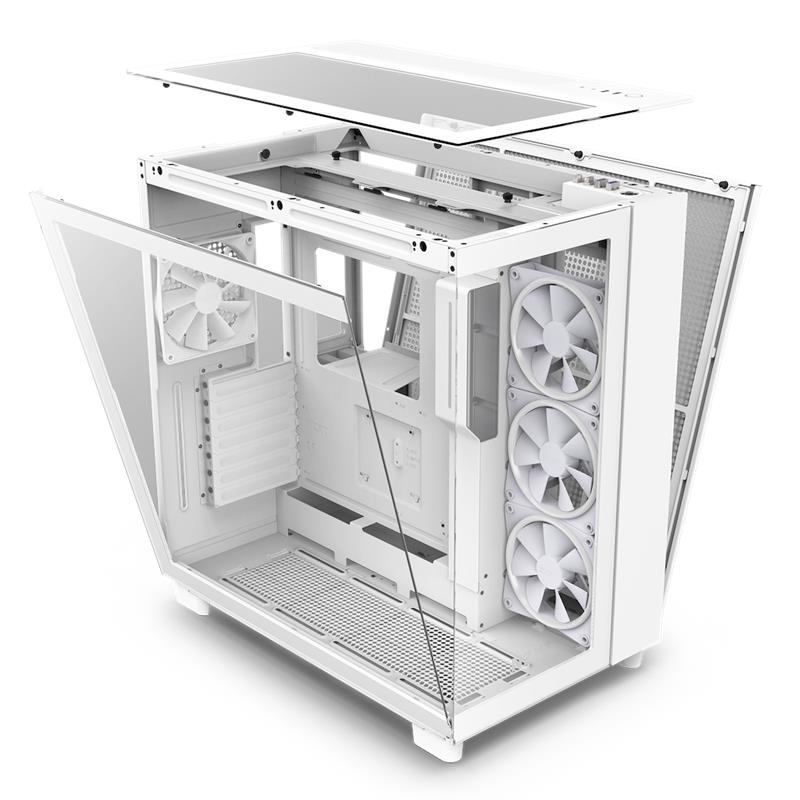 NZXT case H9 Elite / 3xRGB 120 mm / 1x 120mm fan / glass / RGB&fan controler / white 