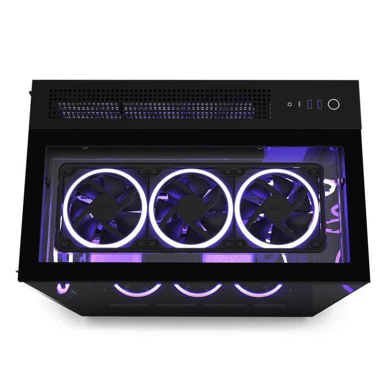 NZXT case H9 Elite / 3xRGB 120 mm / 1x 120mm fan / glass / RGB&fan controler / black  