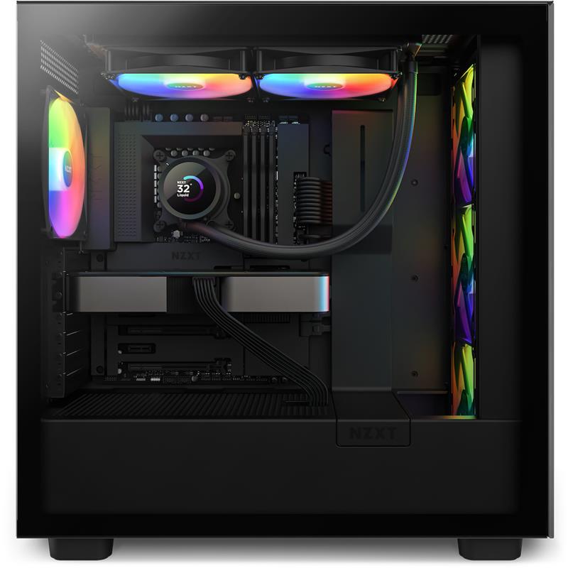 NZXT AIO liquid cooler CPU Kraken 280 RGB / 2x140mm fan / 4-pin PWM / LCD display / black 