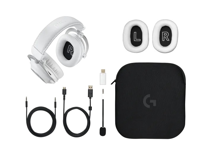Logitech G PRO X 2 LIGHTSPEED - bezdrôtové herné slúchadlá - biele 