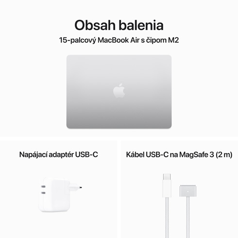 MacBook Air 15" Apple M2 8C CPU 10C GPU 8GB 256GB Strieborný SK 