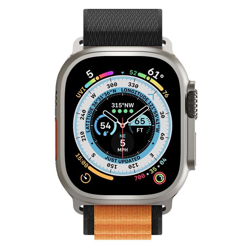 Next One remienok Adventure Loop pre Apple Watch 44/45/49mm - Black/Orange 