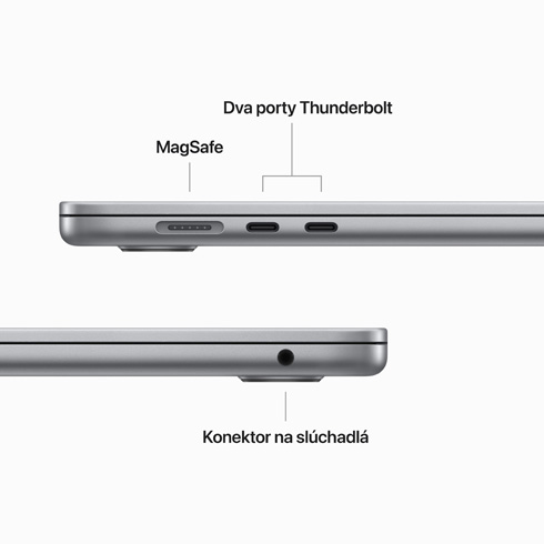 MacBook Air 15" Apple M2 8C CPU 10C GPU 8GB 256GB Kozmický sivý SK 