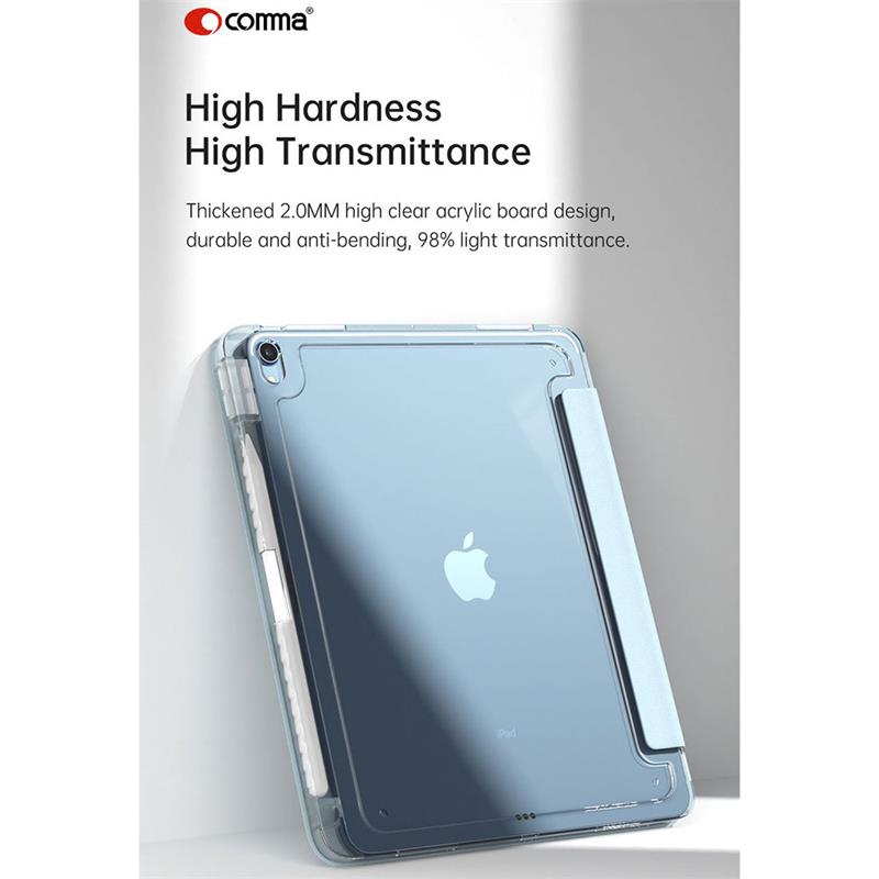Comma puzdro Joy Series PU Case With Pencil Slot  pre iPad 10-11 Gen 2022/2025 - Light Blue 