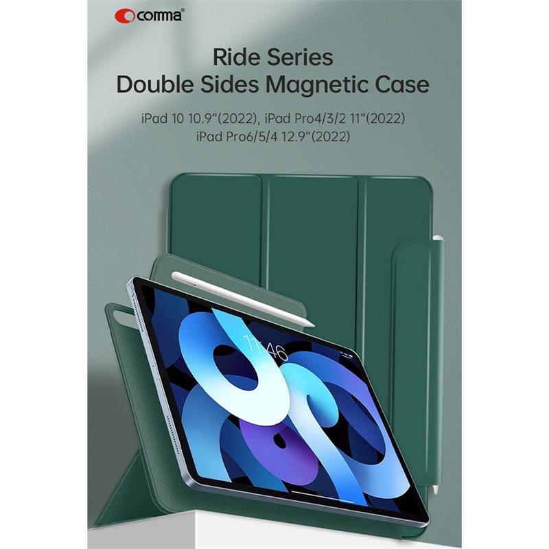 Comma puzdro Rider Magnetic Case pre iPad Air 10.9"/Air 11" M2 2024 - Black 