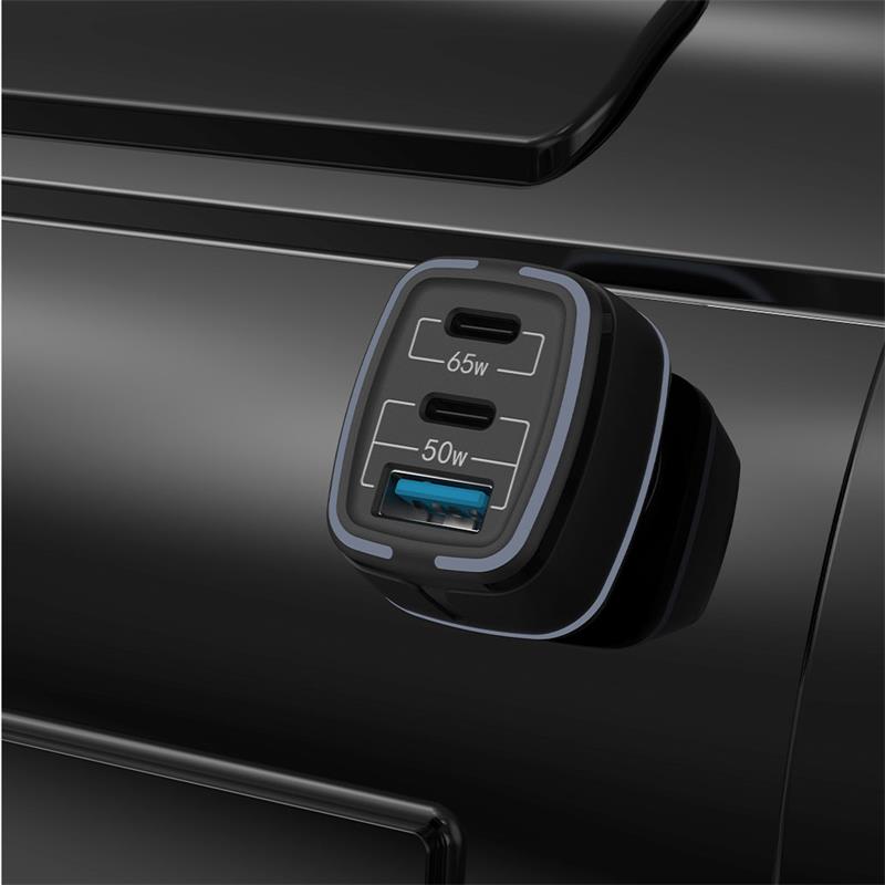 Devia nabíjačka do auta Extreme Speed Series 115W USB+2C Fast Car Charger  - Black 