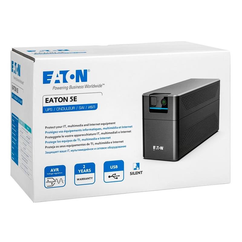 EATON UPS 1/1fáza 900VA/480W, 5E 900 FR, USB, G2 vstup: FR, výstupy: (2) FR, Tower  
