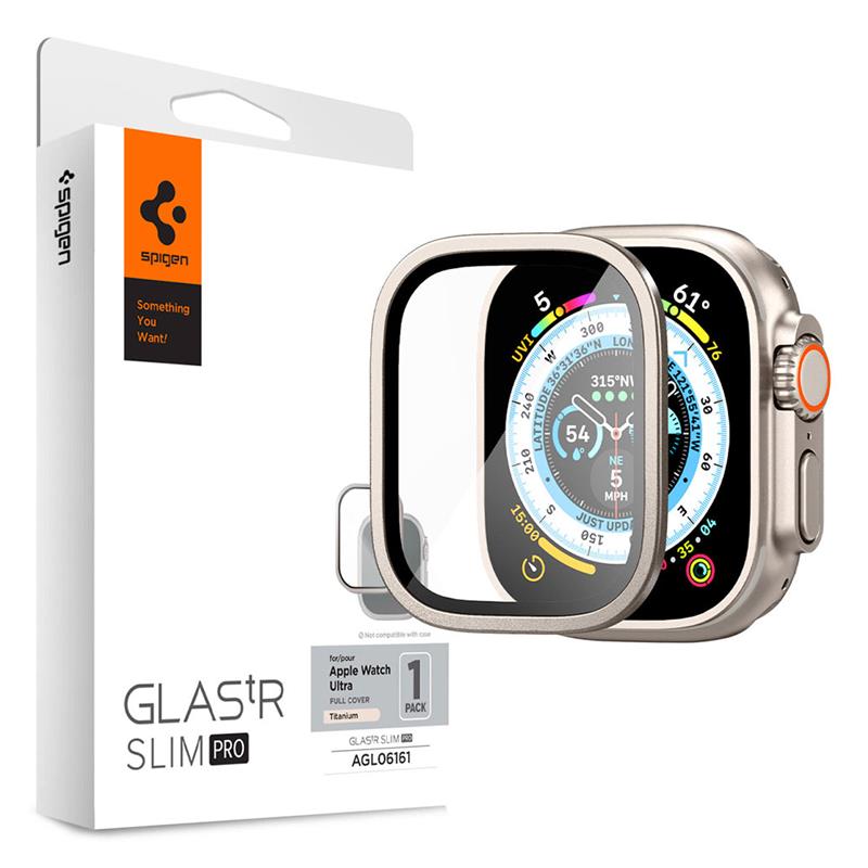 Spigen ochranné sklo Glas.tR Slim Pro pre Apple Watch Ultra - Titanium 