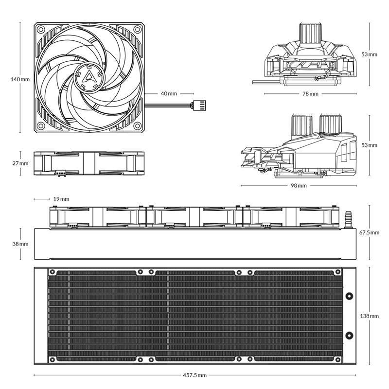 Arctic chladič CPU Liquid Freezer II 420 