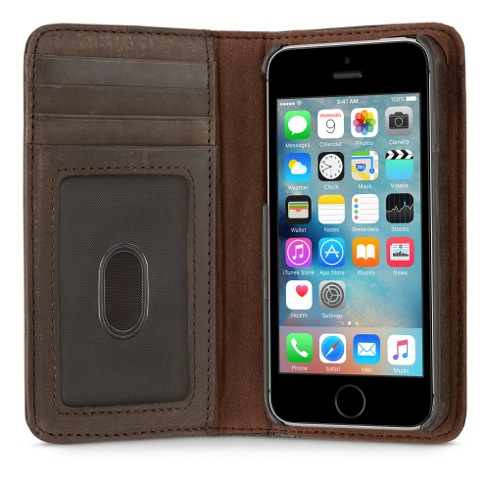 TwelveSouth puzdro BookBook pre iPhone SE - Vintage Brown 