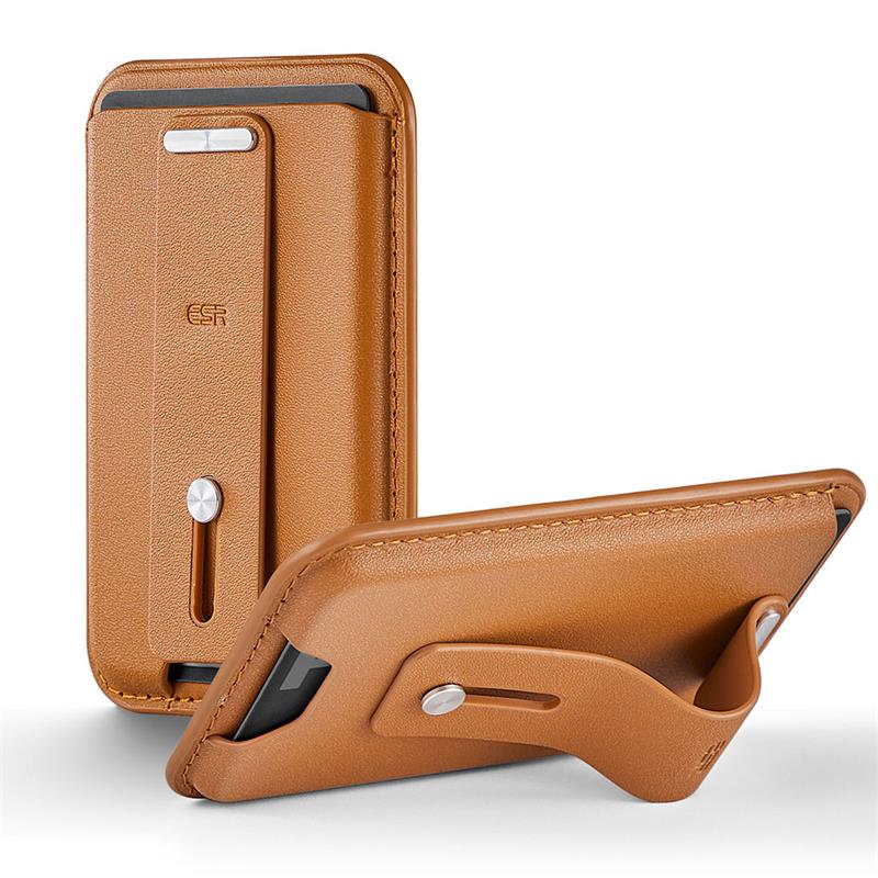 ESR Vegan Leather Magnetic Wallet - Caramel Brown 
